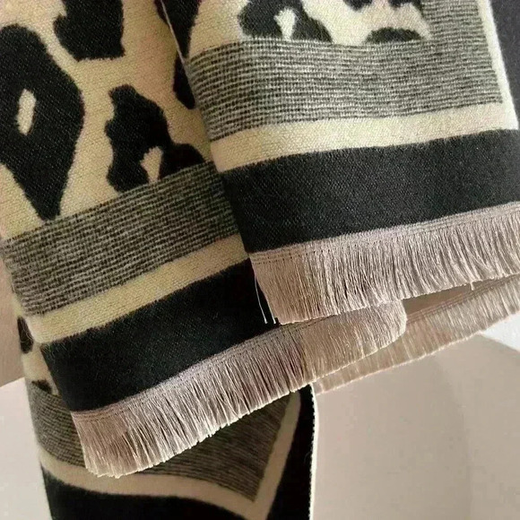 Multicolor Casual Women's Boho Double-Sided Leopard Print Jacquard Imitation Cas - Picture 4 of 4